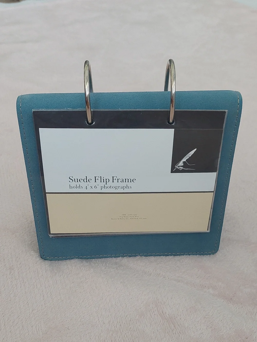 BARNES & NOBLE SWING Suede Flip Frame Holds 4